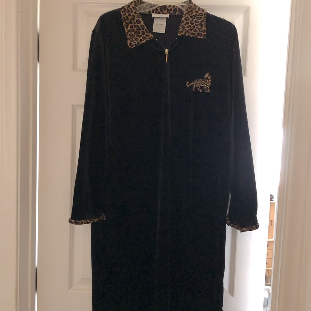 Amanda Stewart Black Velour Robe